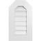 Ekena Millwork Octagonal Top Surface Mount PVC Gable Vent: Functional, w/ 3-1/2"W x 1"P Standard Frame, 14"W x 24"H GVPOT14X2401SF - alternate 1